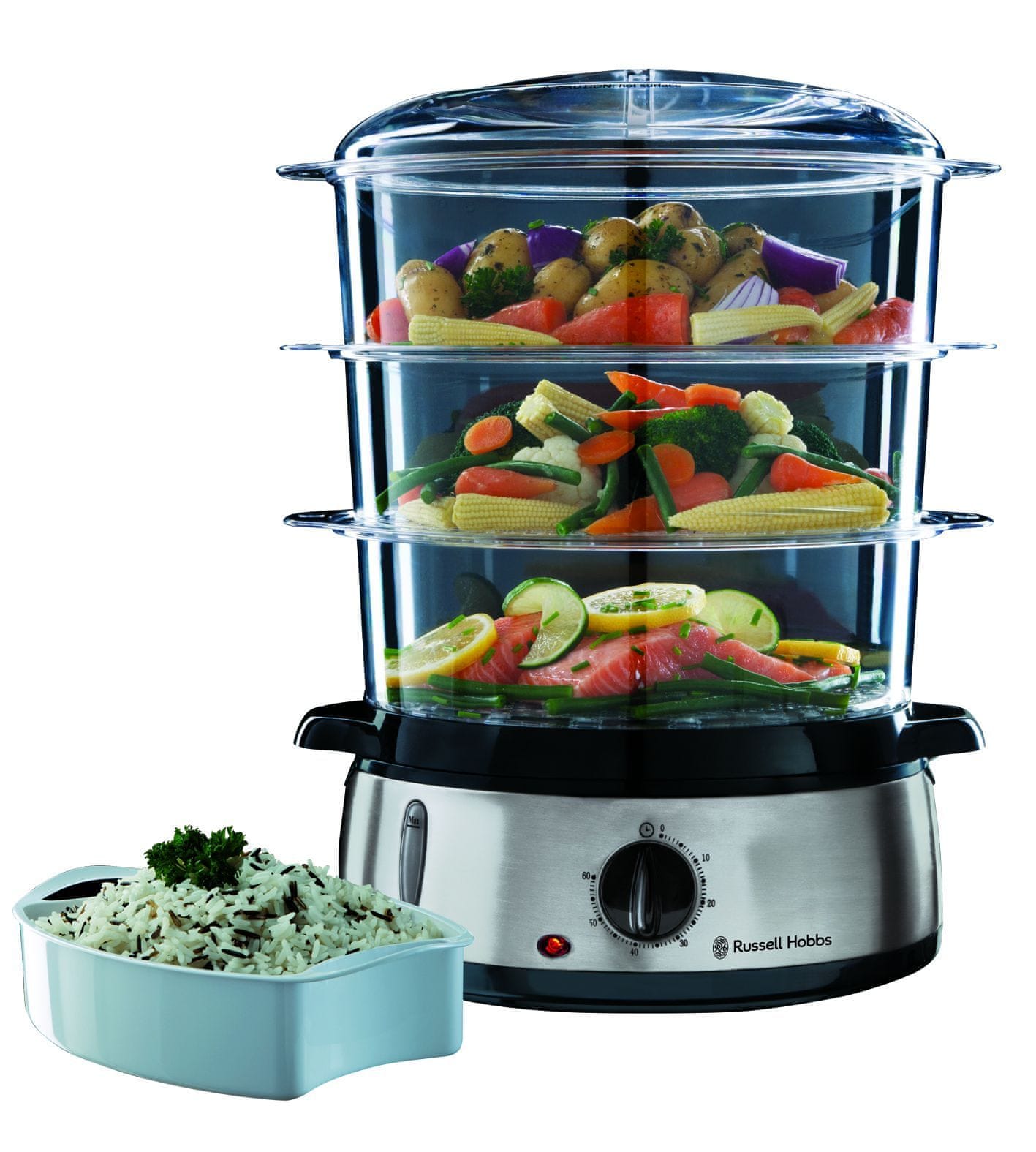 Věděli jste, že vařením v páře si zelenina zachová 80% vitamínů? Při vaření ve vodě je to jen 40%! Foto: Russel Hobbs
