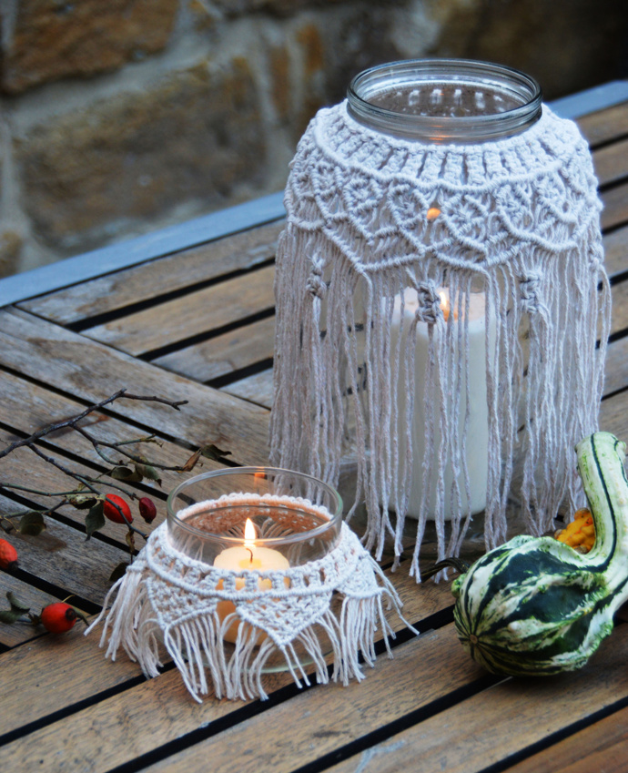 Lucerničky Macramé, různé tvary a velikosti, prodává Fler.cz/shop/my-home-style
