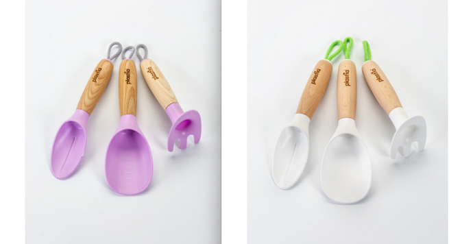 Nejenom dílenské, ale i zahradní náčiní může mít pěkný design! Pěstební set od české značky Plastia je pro všechny zahradnice i zahradníky milou dekorací. Plastia.eu, 549 Kč 
