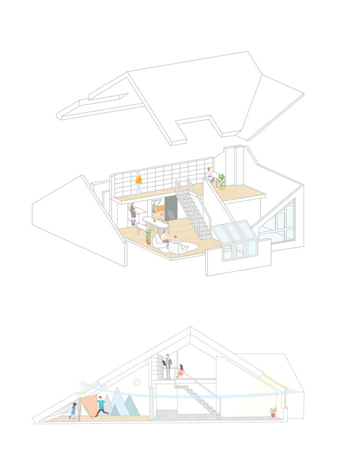 Architekti dokázali prostor správně uchopit a z užitné plochy bytu vytěžit maximum. 
