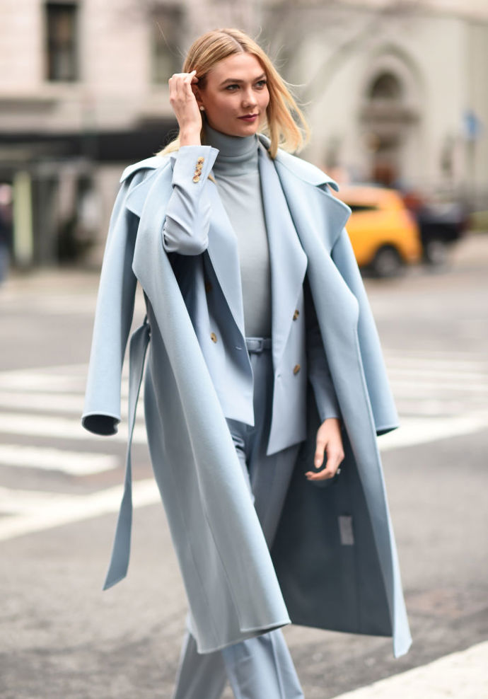 V kompletu od Ralpha Laurena na fashion weeku v New Yorku
