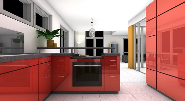 Monolitická kuchyně ve vysokém lesku není podle Feng Shui ideální. Váš pohled se tu zkrátka nemá o co zachytit. Foto: Pixabay.com
