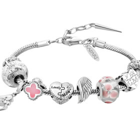 Náramek beads - sada - přívěsky: mama, srdce, křídlo, motýli, květiny, puzzle, Apart, 6929 Kč
