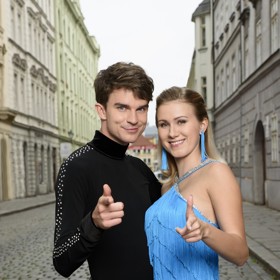 YouTuber Karel „Kovy“ Kovář a tanečnice Veronika Lišková
