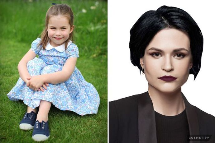 Navzdory roztomilému kukuči může z princezny Charlotte vyrůst pěkná rebelka. Alespoň Cosmetify ji vidí jako zajímavou mladou dívku, která má krátké černé vlasy a nebojí se sáhnout po výrazné rtěnce. Myslíte si, že dvorská etiketa dovoluje rtěnky tmavých odstínů?
