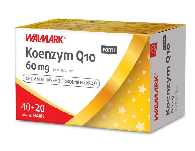 Využijte vánoční prémiové balení Koenzym Q10 60mg od Walmarku a získáte tak vysoce kvalitní koenzym Q10 přírodního původu vyrobený fermentací. Jeho složení na bázi oleje je důležité pro dobré vstřebávání. Koenzym Q10 je nazýván též ubichinon a je nezbytnou součástí téměř každé buňky v lidském těle, především v orgánech jako jsou srdce, plíce a játra. Jeho produkce nicméně v těle klesá s přibývajícím věkem. Nízká hladina koenzymu Q10 může být způsobena užíváním statinů – léků na snížení hladiny cholesterolu.
