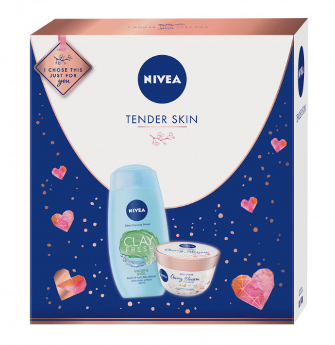 Třešňové květy na Vánoce? Ano!
Nivea set s vůní třešňových květů
Kombinace jojobového oleje, omamné vůně a čistícího jílu v jedné sadě. Co v ní najdete? Tělové sufflé s olejem a vůní třešňových květů a sprchový gel s jílem, zázvorem a bazalkou.
Cena: 240 Kč
Třešňové květy na Vánoce? Ano!
Nivea set s vůní třešňových květů
Kombinace jojobového oleje, omamné vůně a čistícího jílu v jedné sadě. Co v ní najdete? Tělové sufflé s olejem a vůní třešňových květů a sprchový gel s jílem, zázvorem a bazalkou.
Cena: 240 Kč