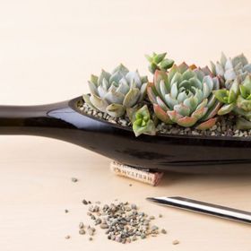 Jednoduchou ale krásnou dekoraci vyrobíte pomocí ruční řezačky na sklo. Vždy ale pomocí šmirgl papíru zbruste hrany skla, abyste se nepořezali. Foto: pinterest.com
