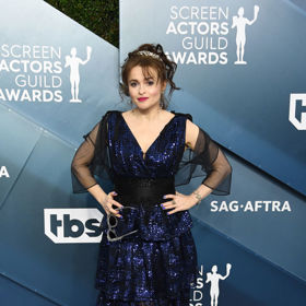 Helena Bonham Carter v šatech Self-Portrait
