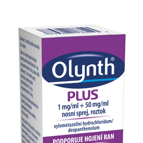 Olynth® PLUS 1 mg/ml + 50 mg/ml
PODPORUJE HOJENÍ PORANĚNÉ NOSNÍ SLIZNICE
