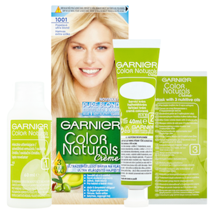 Barva pro výrazný a čistý blond odstín bez nežádoucích odlesků (Garnier, 99,90 Kč).
Barva pro výrazný a čistý blond odstín bez nežádoucích odlesků (Garnier, 99,90 Kč).