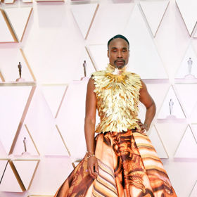 Billy Porter v šatech Giles Deacon Couture a špercích Swarovski
