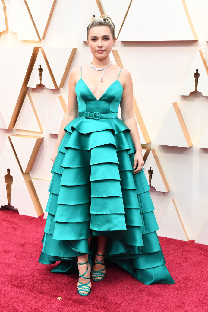 Florence Pugh v šatech Louis Vuitton
