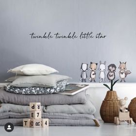 Dětská samolepka na zeď Lesní kamarádi. 5 zvířátek, 14-16 cm, 1 299 Kč, babydeco.cz
