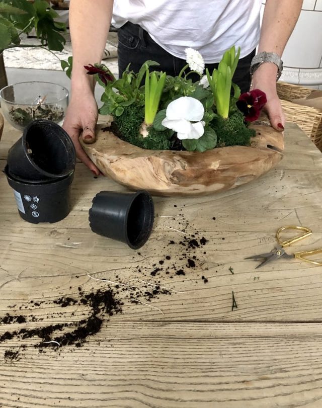 Místo mechu lze ale použít například kůru nebo dekorativní kamínky. 
