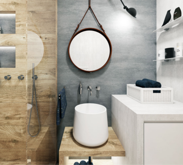 Koupelna od studia Perfecto design.
