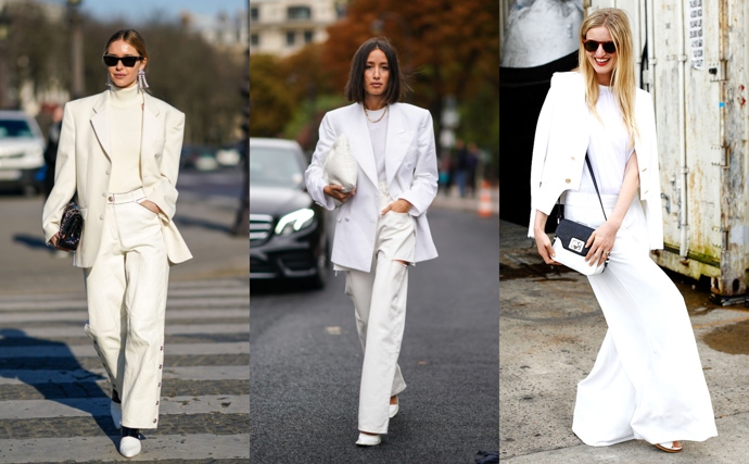 1. Celobílý outfit

Bílá barva se hodí ke všemu, ale nejlépe samozřejmě k samotné bílé. Monochromatické outfity jsou aktuálně obzvlášť trendy, a tak se nebojte bílé tričko zkombinovat s džínami, sakem a botami ve stejné barvě. Na léto ideální volba!
