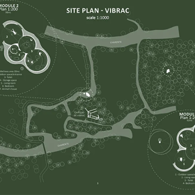 Cocoon Treehouse byl navržen pro zámek Vibrac ve Francii
