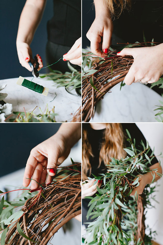 DIY závěsný eukalyptový věnec DIY závěsný eukalyptový věnec