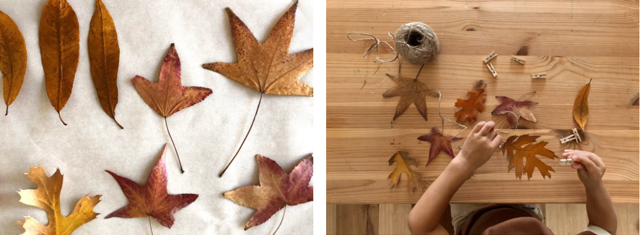 DIY dekorace u podzimního listí pro malé i velké