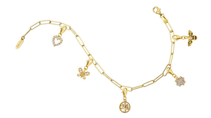 Náramek charms - sada - srdce, motýl, strom, čtyřlístek, včela
Náramek charms - sada - srdce, motýl, strom, čtyřlístek, včela