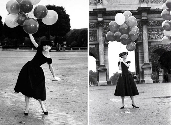 Na natáčení filmu Usměvavá tvář v roce 1956.
