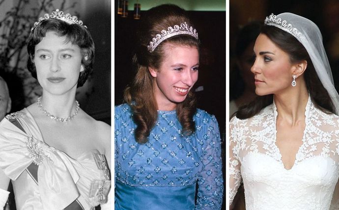 Cartier Halo Tiara

Cartier Halo Tiara původně pořídil král Jiří VI. pro svou manželku, královnu Alžbětu. Následně tento šperk dostala jejich dcera Alžběta II., a to jako dárek k 18. narozeninám. A právě Cartier Halo Tiara byl nedílnou součástí svatby prince Williama a Kate Middleton.
