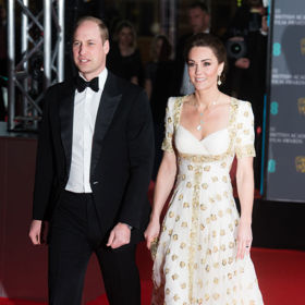 Vévodkyně Kate a princ Harry na předávání cen Bafta v roce 2020.
