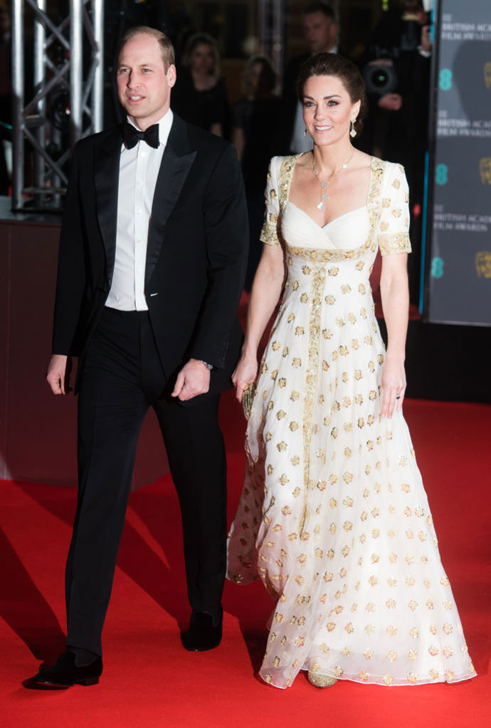 Vévodkyně Kate a princ Harry na předávání cen Bafta v roce 2020.
