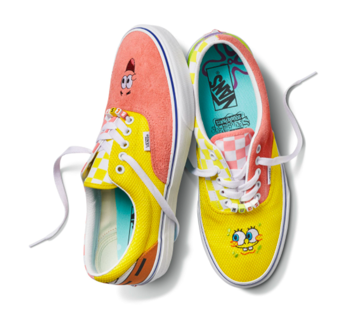 Boty s motivem SpongeBoba od značky Vans. 
