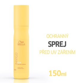 Wella Professionals Invigo Sun UV Hair Color Protection Spray

Vysoce ochranný sprej Wella Professionals z řady Invigo Sun chrání vaše vlasy před UV zářením a pomáhá vaše vlasy hydratovat a chránit jejich barvu. Vhodný před a během vystavení slunci. Chrání před vznikem volných radikálů.


	Nejdůležitější produkt při pobytu na slunci
	Bezoplachová ochrana před UV zářením ve spreji
	Chrání před poškozením vlasové struktury a blednutím barvy
	Jednoduchá aplikace ve spreji
	Snadné rozčesání vlasů během dne a ochrana před mechanickým poškozením vlasu
	Vitamínový komplex pečuje o vlasy po mytí a udržuje v nich hydrataci
	Zanechává vlasy hebké a lesklé


K dostání na stránkách Wella.
