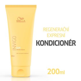 Wella Professionals Invigo Sun After Sun Express Conditioner

Kondicionér Wella Professionals z řady Invigo Sun okamžité zajistí hloubkovou péči sluncem namáhaným vlasům a zanechá je jemné na dotek.  S obsahem vitamínu B5, který zvlhčuje vlasy před, během i po pobytu na slunci.


	Intenzivní hydratace vlasů namáhaných sluncem
	Snadné rozčesání vlasů a ochrana před mechanickým poškozením vlasu
	Vitamínový komplex pečuje o vlasy po mytí a udržuje v nich hydrataci
	Zanechává vlasy hebké a lesklé


K dostání na stránkách Wella.
