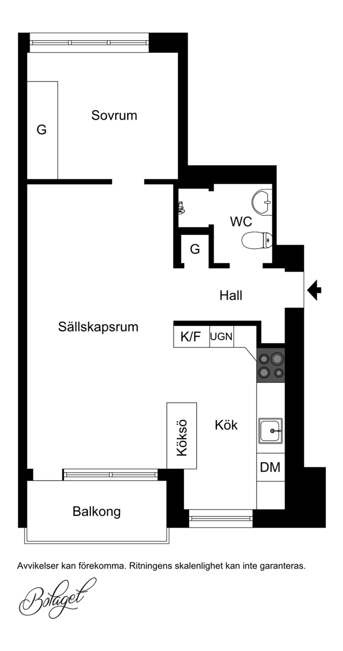 Galerie: Dvoupokojový byt v Malmö Galerie: Dvoupokojový byt v Malmö
