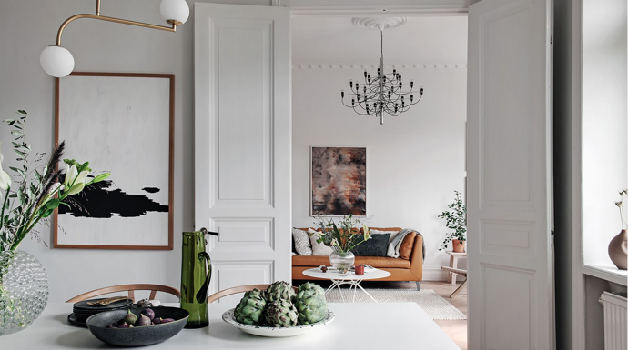 Galerie: Elegantní byt v Göteborgu