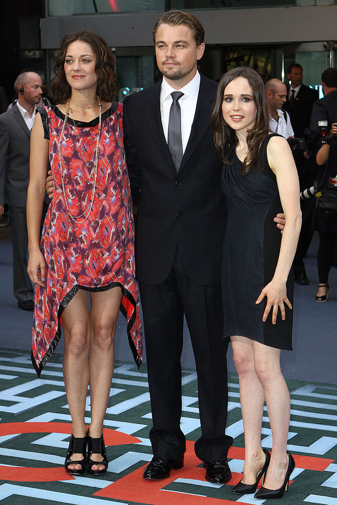 Leo na premiéře filmu Počátek, kde si zahrál s Marion Cotillard a Ellen Page.
