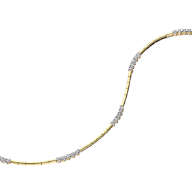 Náramek ze žlutého zlata s brilianty 0,15 ct - ryzost 585
