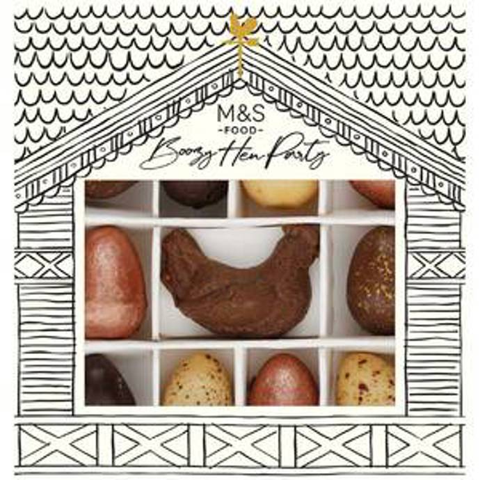 Čokoládová vajíčka se slepičkou, Marks & Spencer, 199,90 Kč
