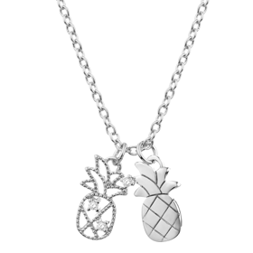 Stříbrný náhrdelník se zirkony – ananas
