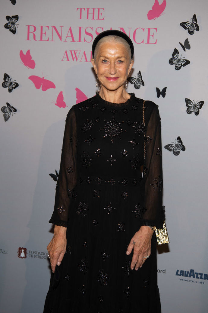 Helen Mirren na předávání cen The Renaissance Awards 2021.
Helen Mirren na předávání cen The Renaissance Awards 2021.