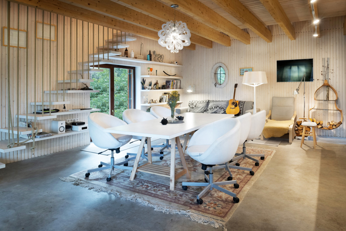 Galerie: Moderní áčková chata nedaleko Tallinnu