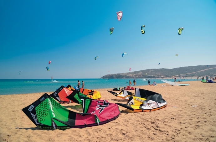Jižní výběžek ostrova nabízí ideální podmínky pro kitesurfing.
