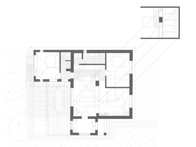 Už k samotnému výběru domku si majitel pozval své kamarády architekty, aby mu potvrdili správnost rozhodnutí. Už tehdy je učarovala místní atmosféra a záhy se shodli také na vzhledu, který by chtěli starému domu vtisknout.
