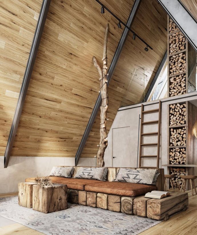 O tom, že architekti a designéři vzali opět na milost klasické áčkové stavby, jsme už psali. Pojďte se s námi podívat, jak dokonalý může mít moderní lesní chatka interiér.
