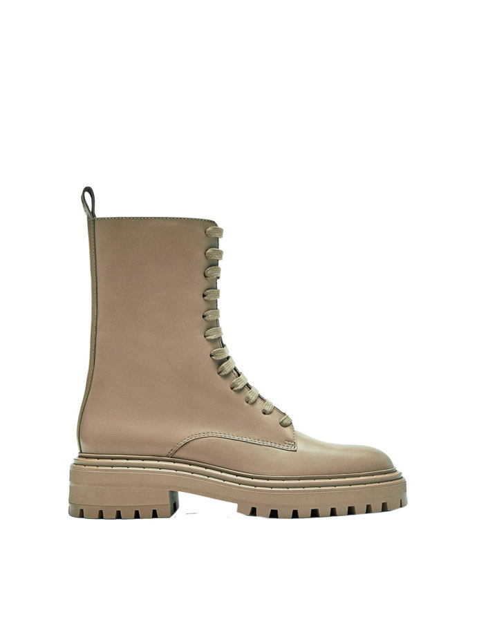Kožené kotníkové boty, Massimo Dutti, 3995 Kč
