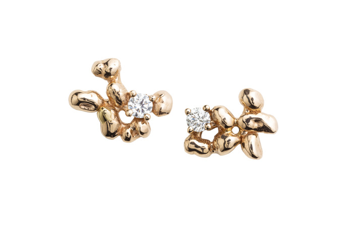 Náušnice Gold Cluster Solitaire, 27 JEWELRY
