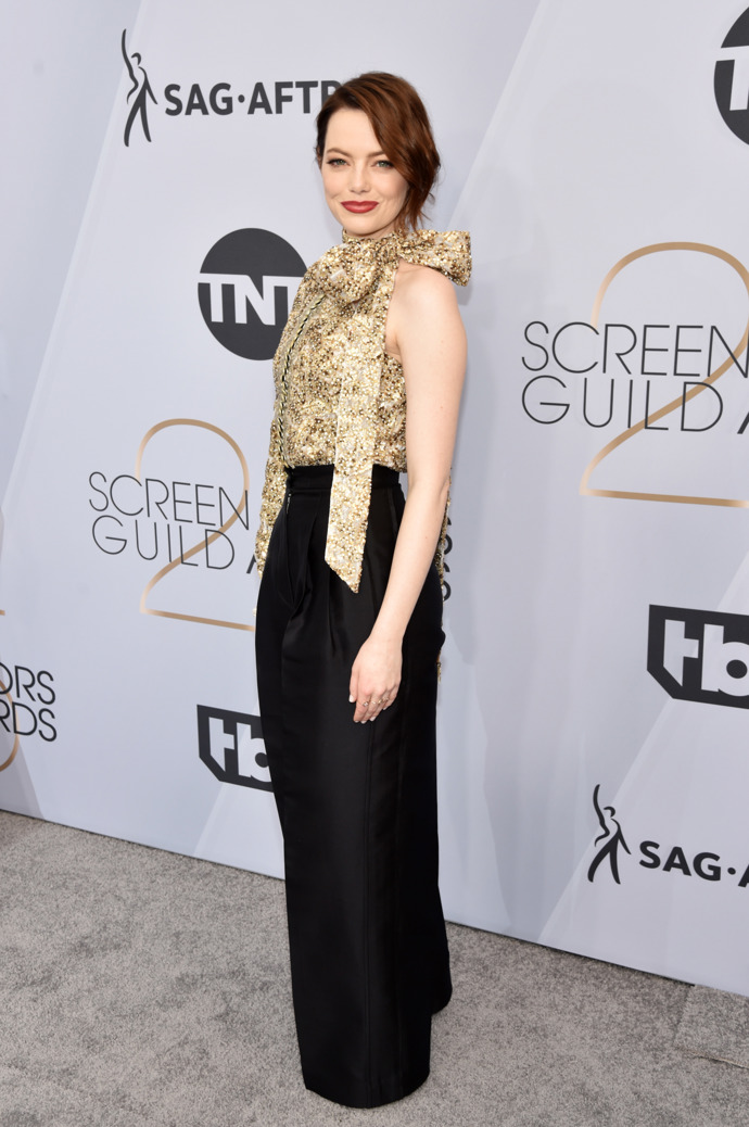 Emma Stone připomínající hvězdu 30. let.
