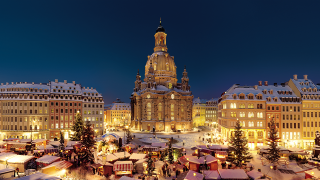 Adventní trh u kostela Frauenkirche
