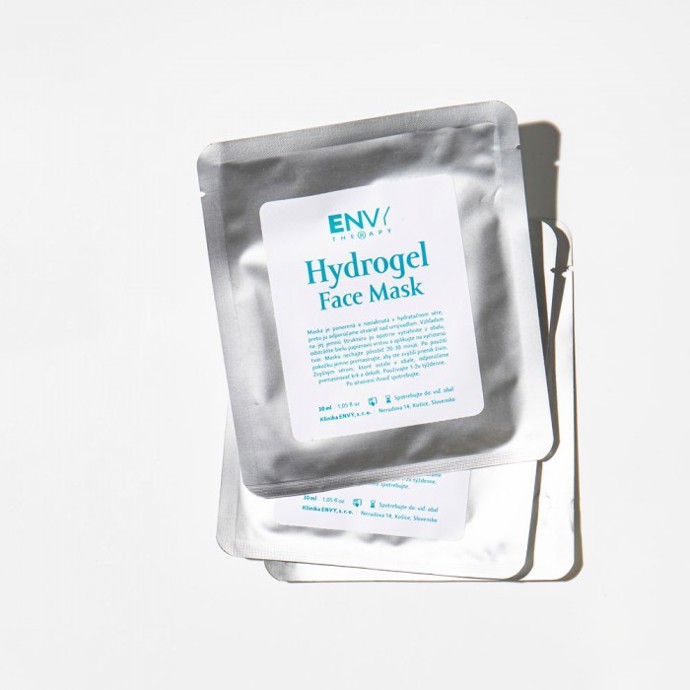 Hydrogelová pleťová maska Hydrogel Face Mask, Envy Therapy, 1100 Kč/4 kusy
