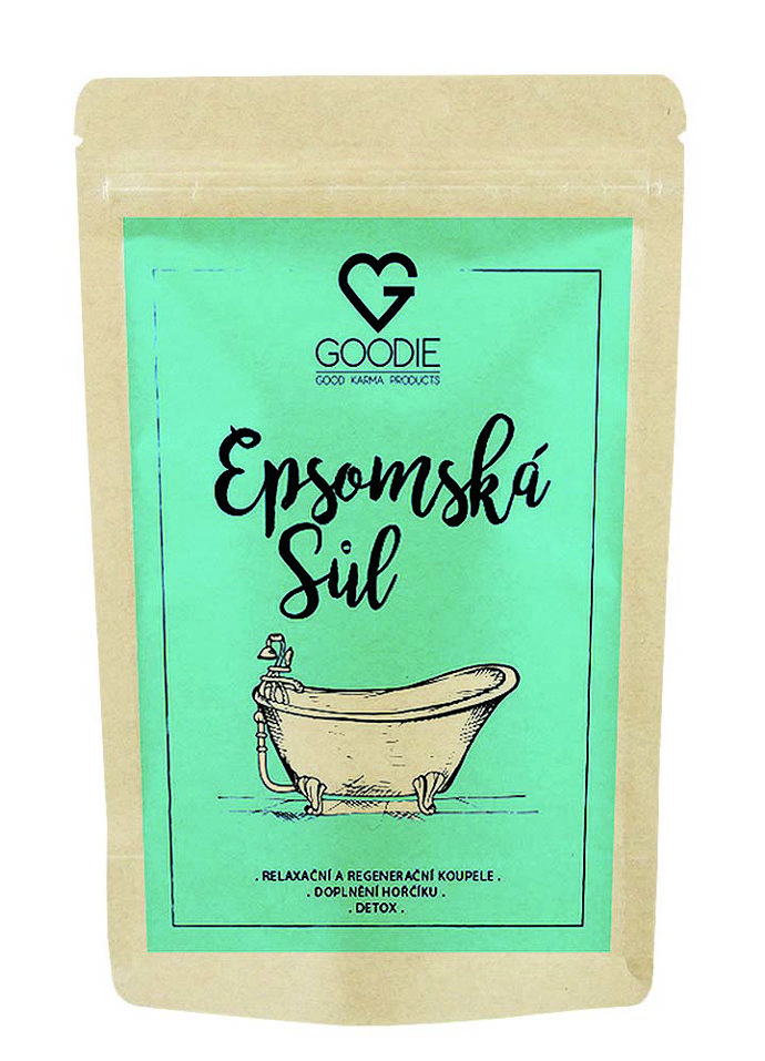 Epsomská sůl, Goodie, 500 g, 99 Kč
Epsomská sůl, Goodie, 500 g, 99 Kč