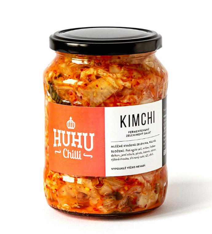 Kimchi, 690 g, 220 Kč, Huhu Chilli
Kimchi, 690 g, 220 Kč, Huhu Chilli